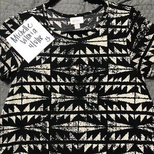 XS Carly Dress Black & off white